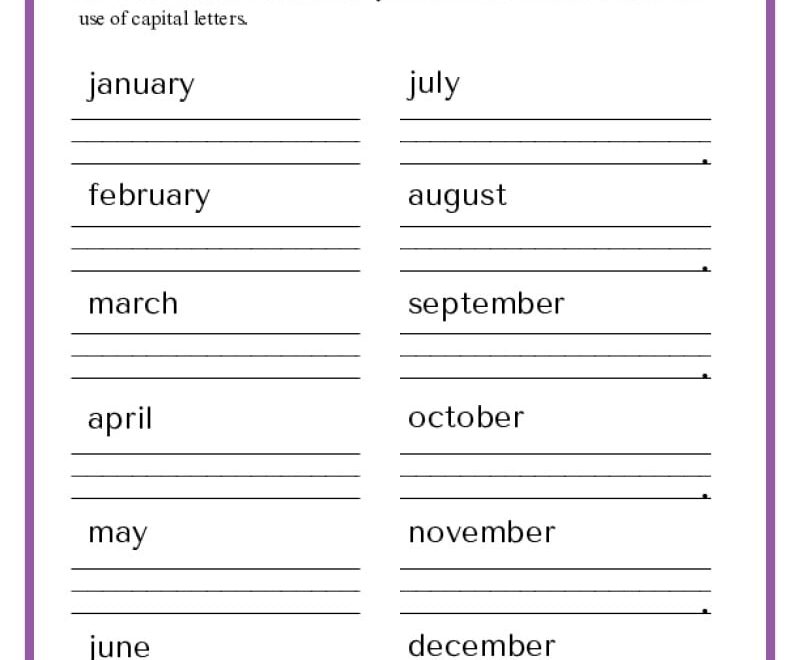Capitalization Worksheets ReadingVine