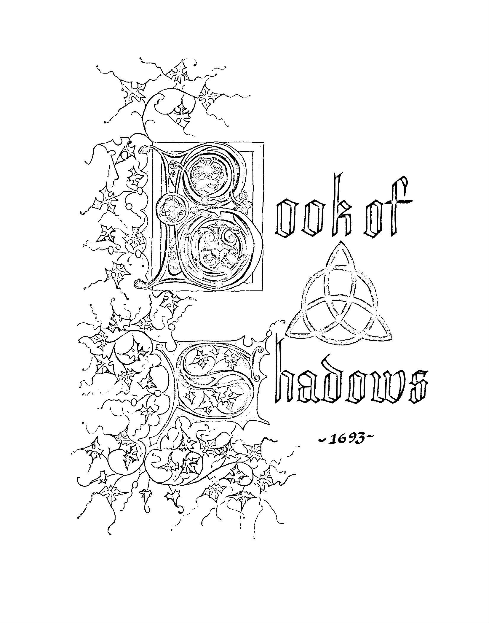 Charmed Book Of Shadows Colouring In Pages Etsy Australia