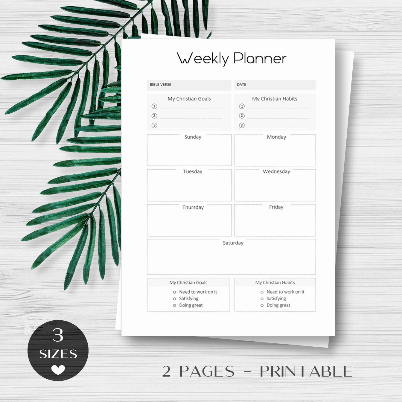 Christian Weekly Planner 03 Black White