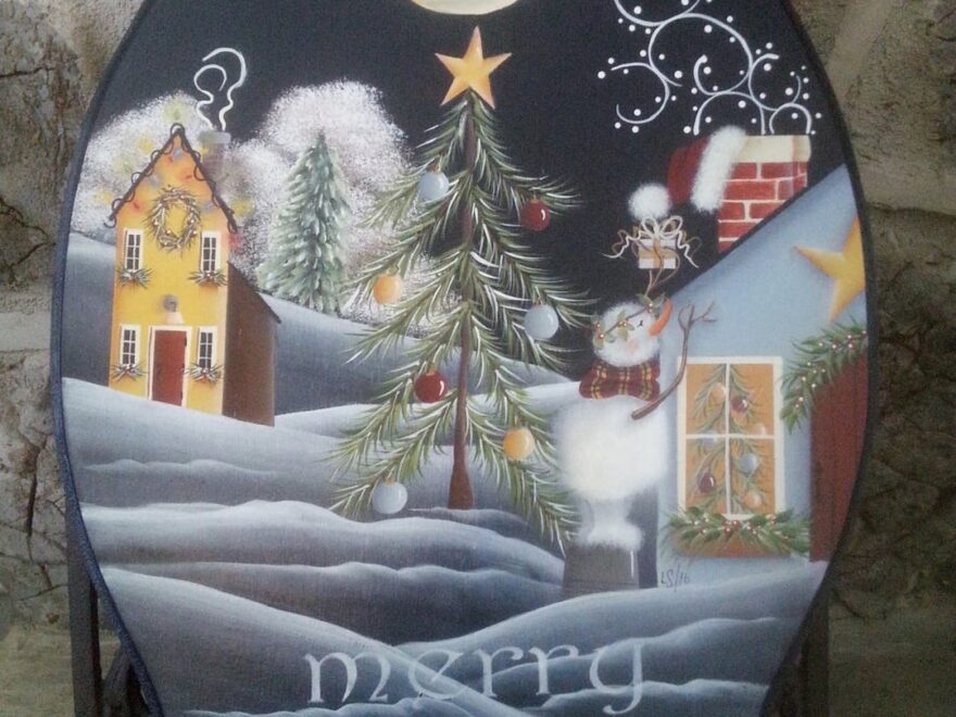 Christmas Magic Snowman Santa Christmas Holiday Winter Tole Painting Pattern Epattern Digital Download Etsy