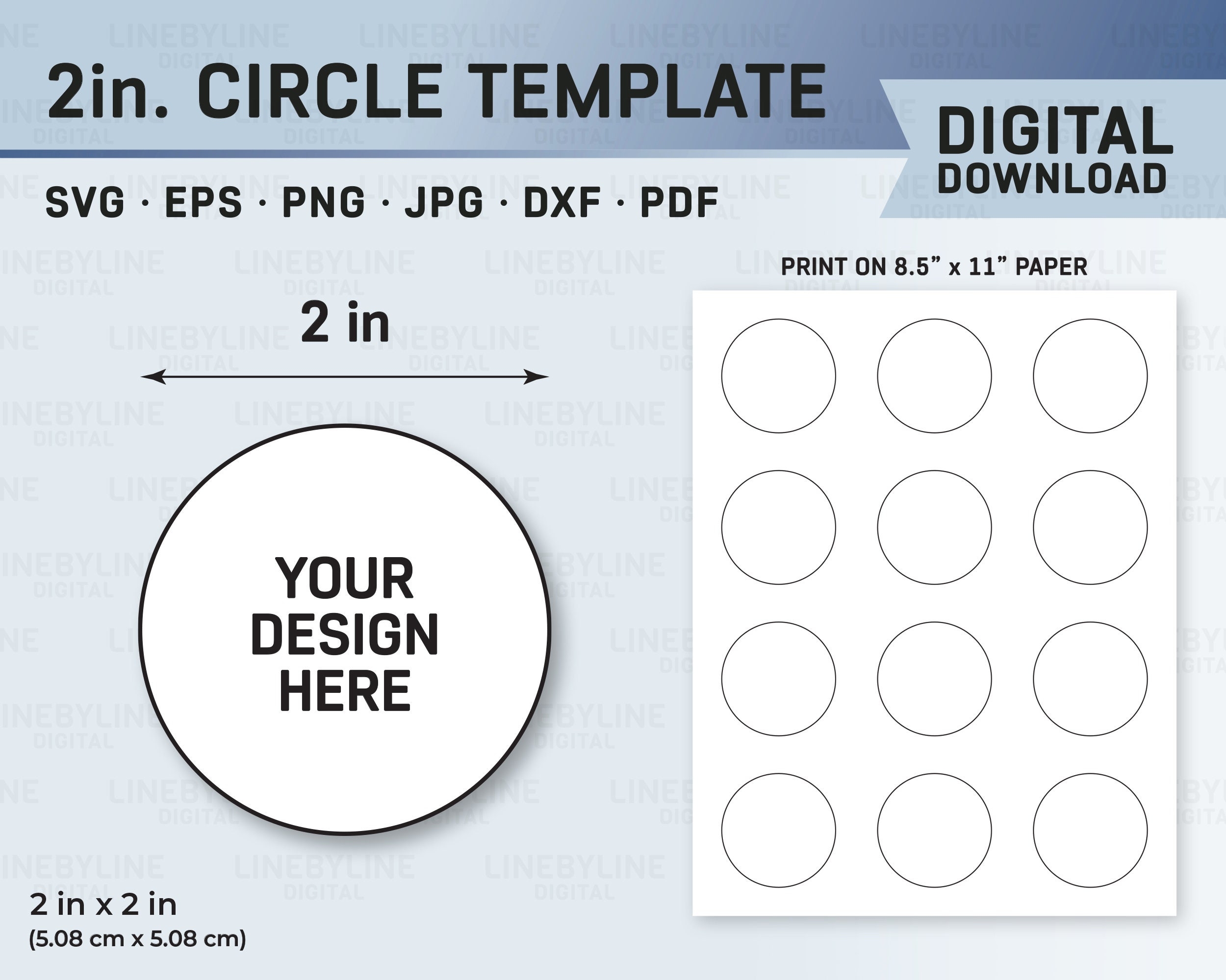Circle Template 2 Inch Circle Template Circle Template SVG Circle Printable Blank Circle Sticker Template 2in Circle Template Etsy