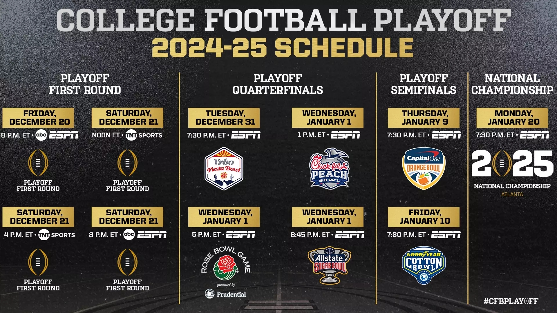 College Bowl Schedule 2025 Printable