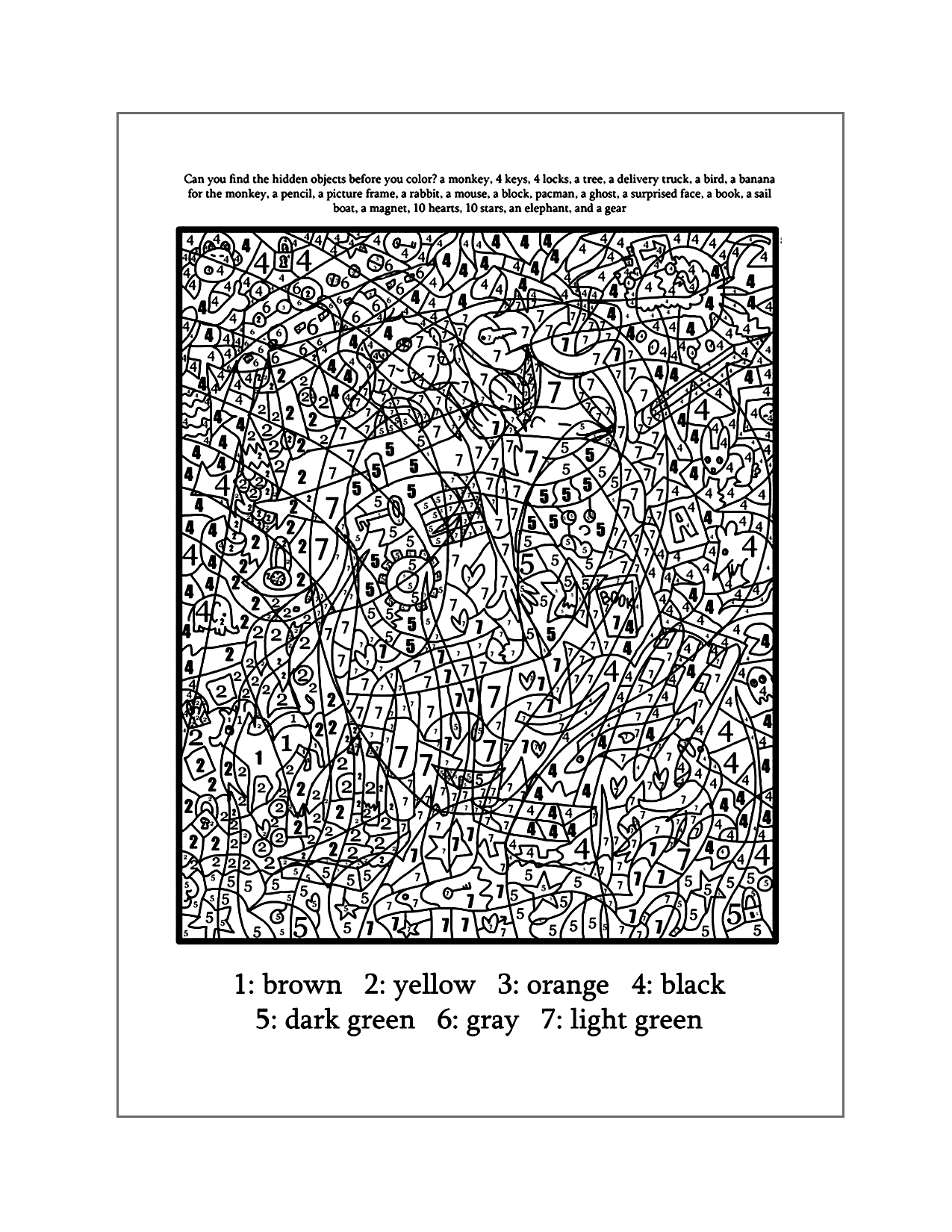 Color By Number Printables For Adults Printable Coloring Pages FREE