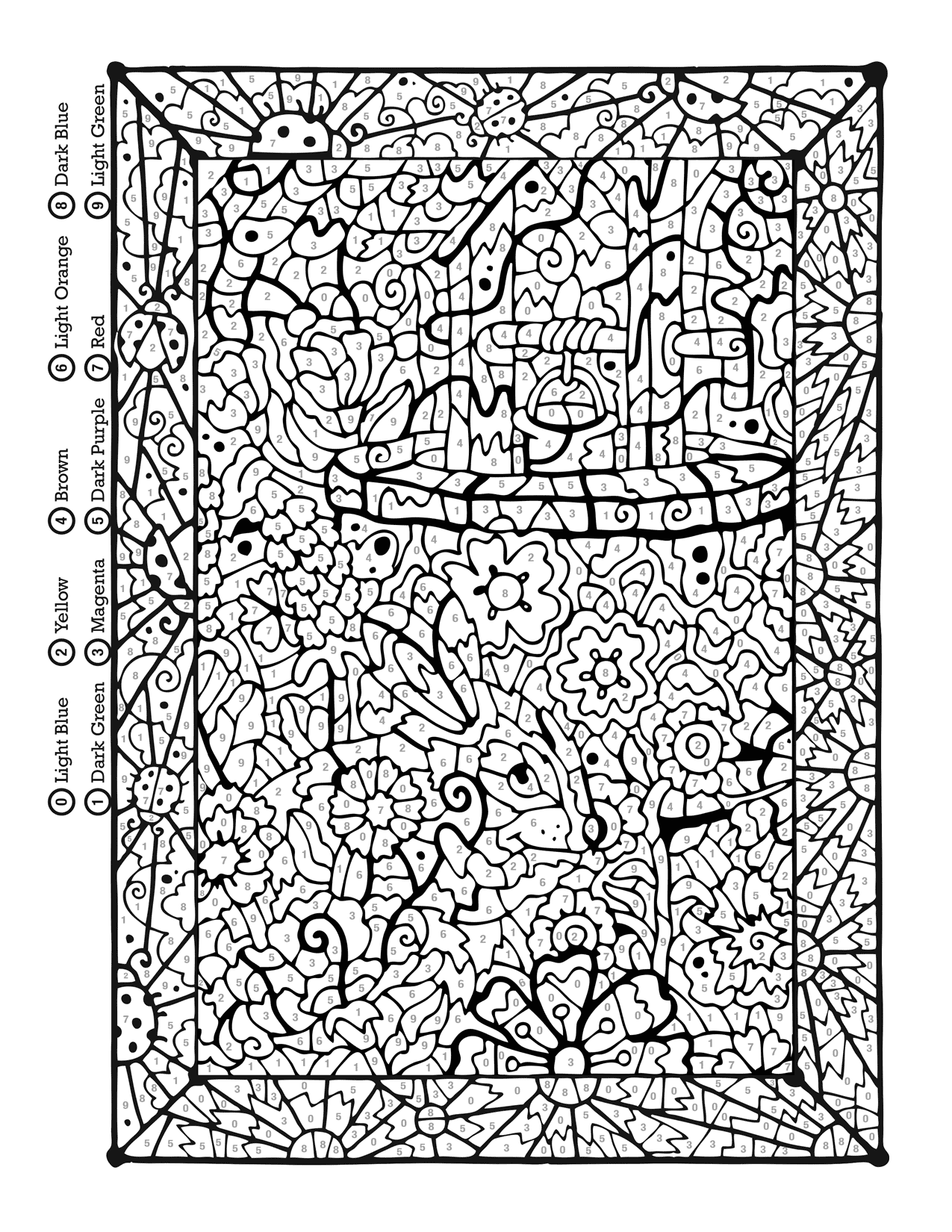 Advanced Color By Number Printables