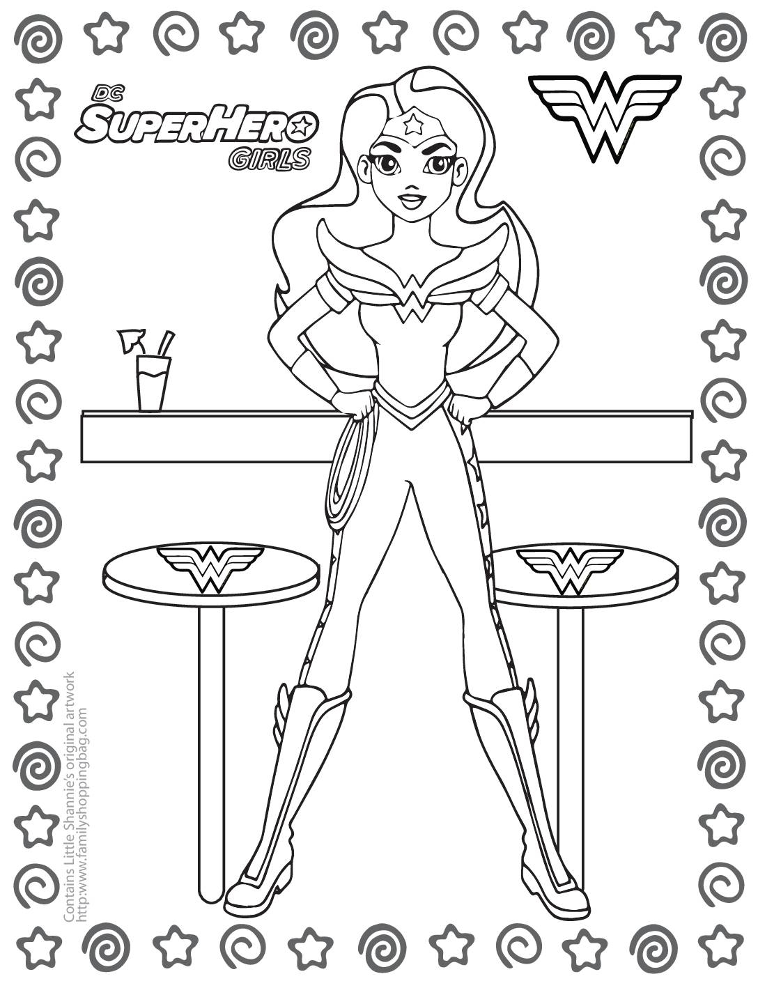 Coloring Page 8 DC Super Hero Girls