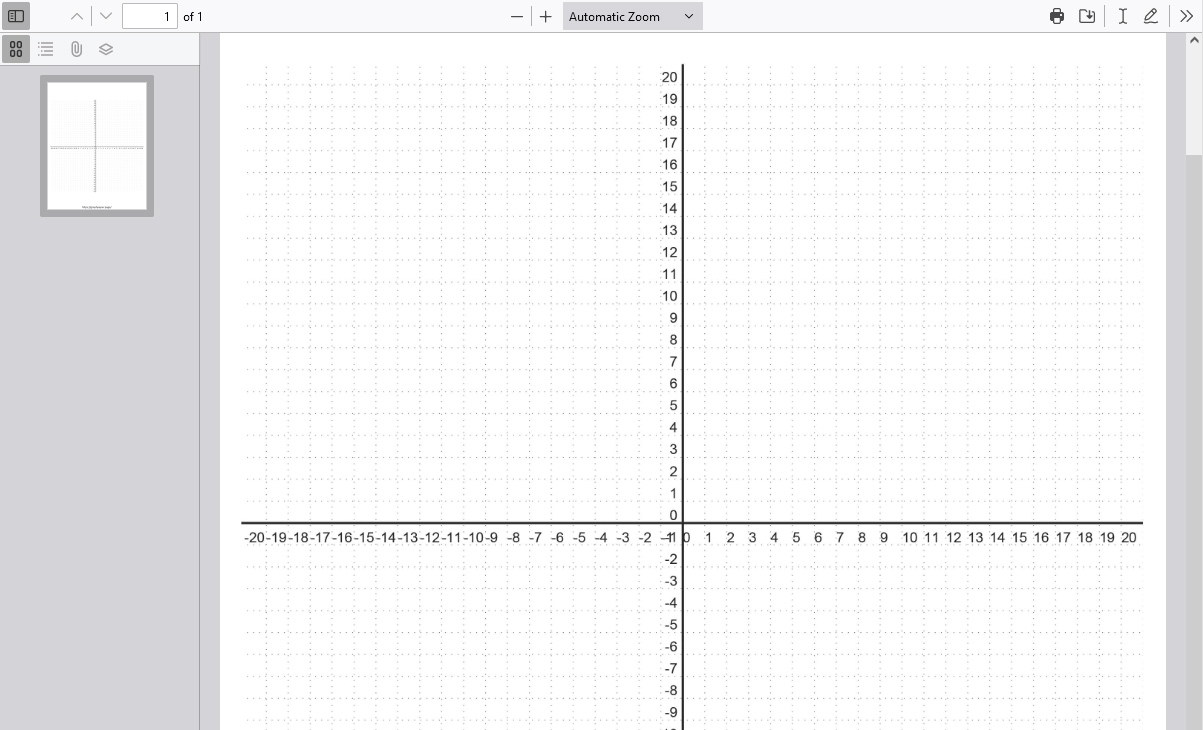 Coordinate Plane PDF Graph Paper Page