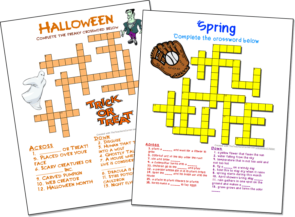 Free Crossword Puzzle Maker Printable