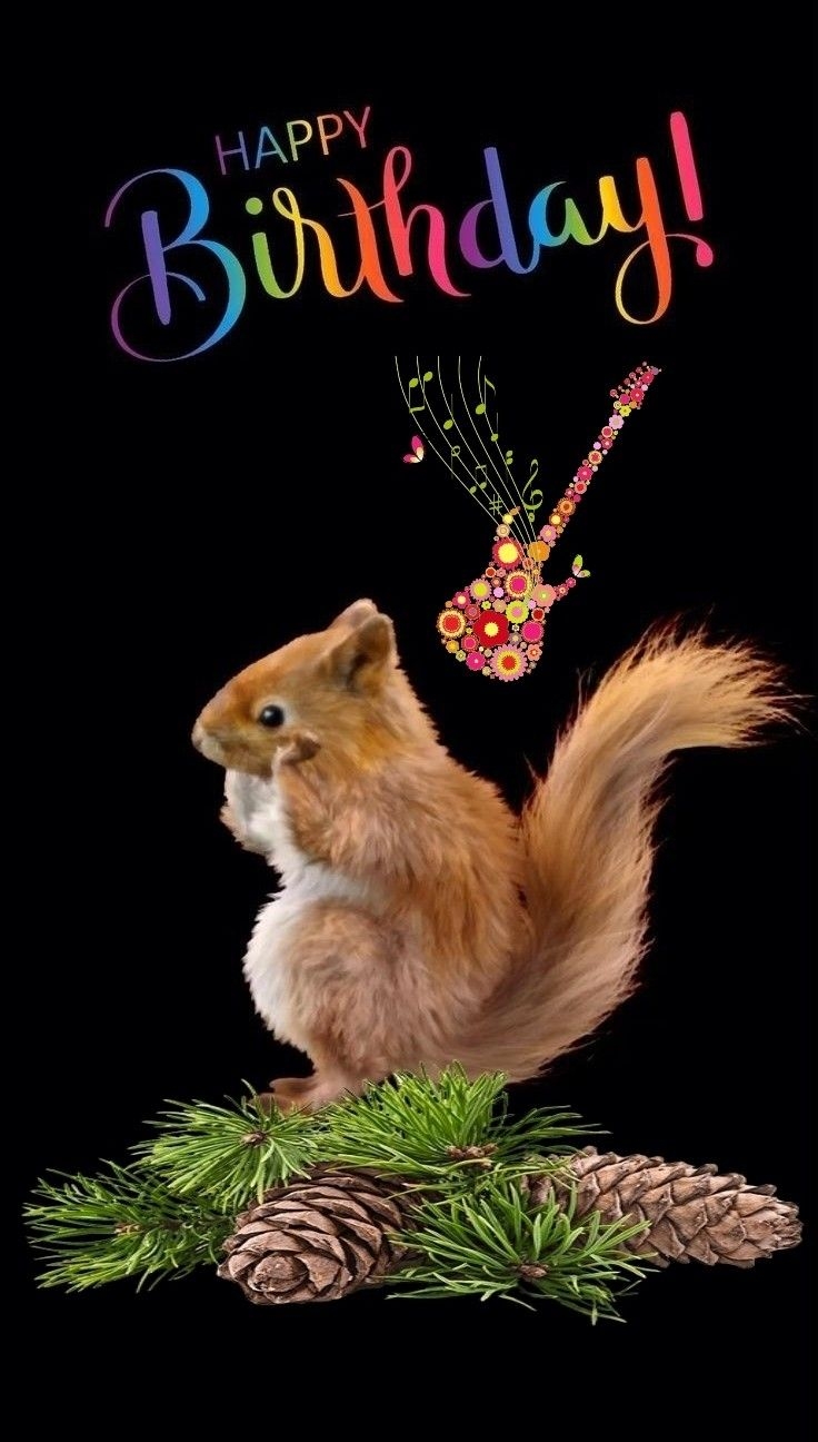 Free Printable Squirrel Birthday Cards