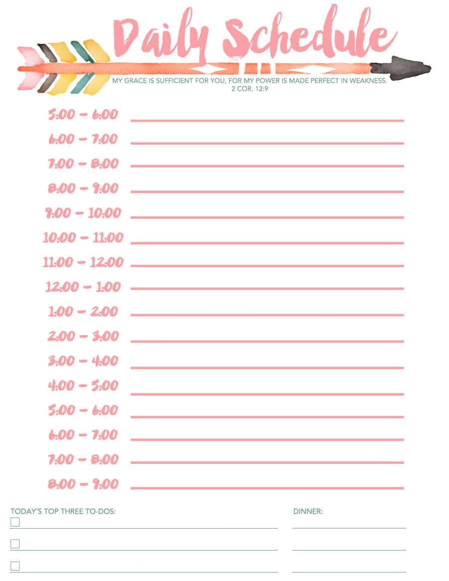 Free Printable Christian Daily Planner Printables