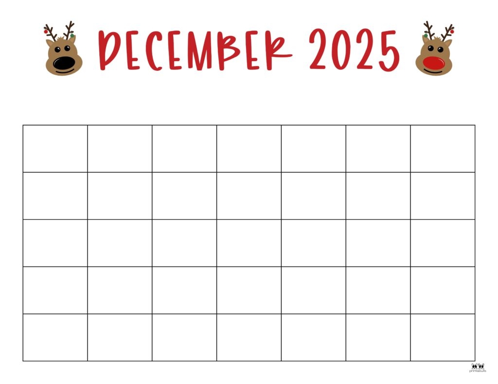 December 2025 Calendars 107 FREE Printables Printabulls