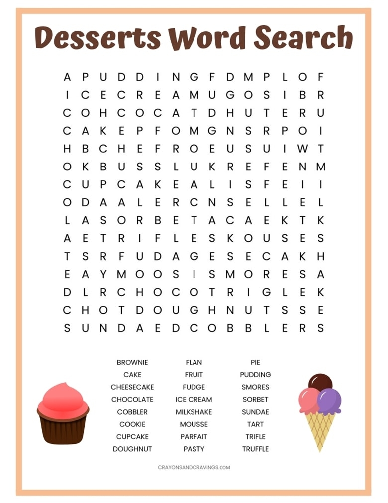Printable Word Search For Kids
