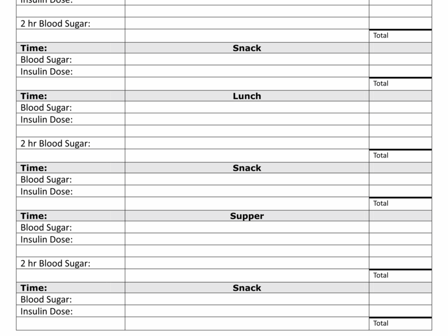 Diabetic Food Log Sheets 10 Free PDF Printables Printablee