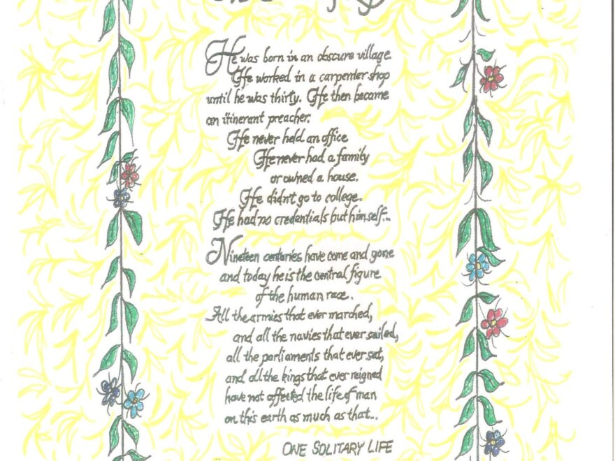 Digital Art Poem One Solitary Life Etsy
