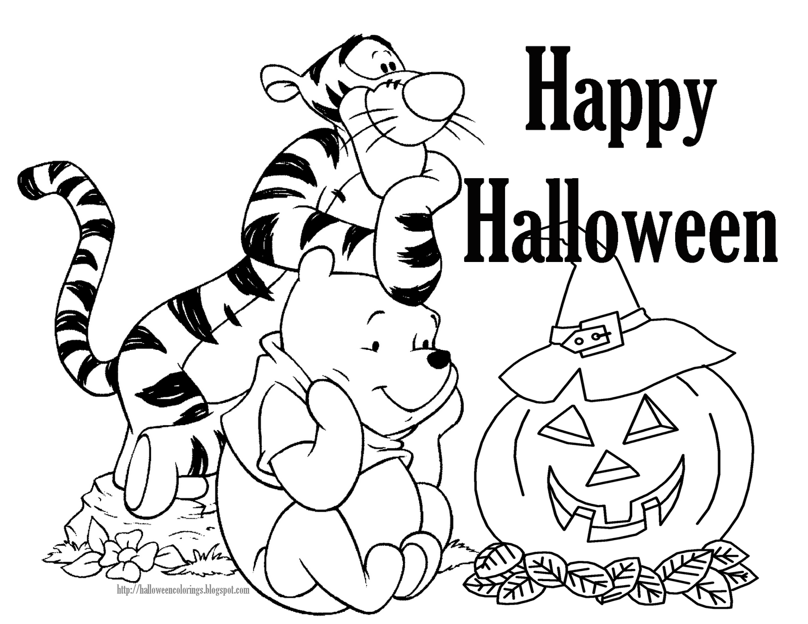 Free Printable Happy Halloween Coloring Pages For Adults
