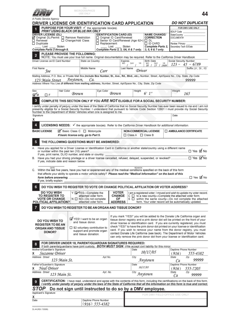 Dl 44 Form Fill Out Sign Online DocHub