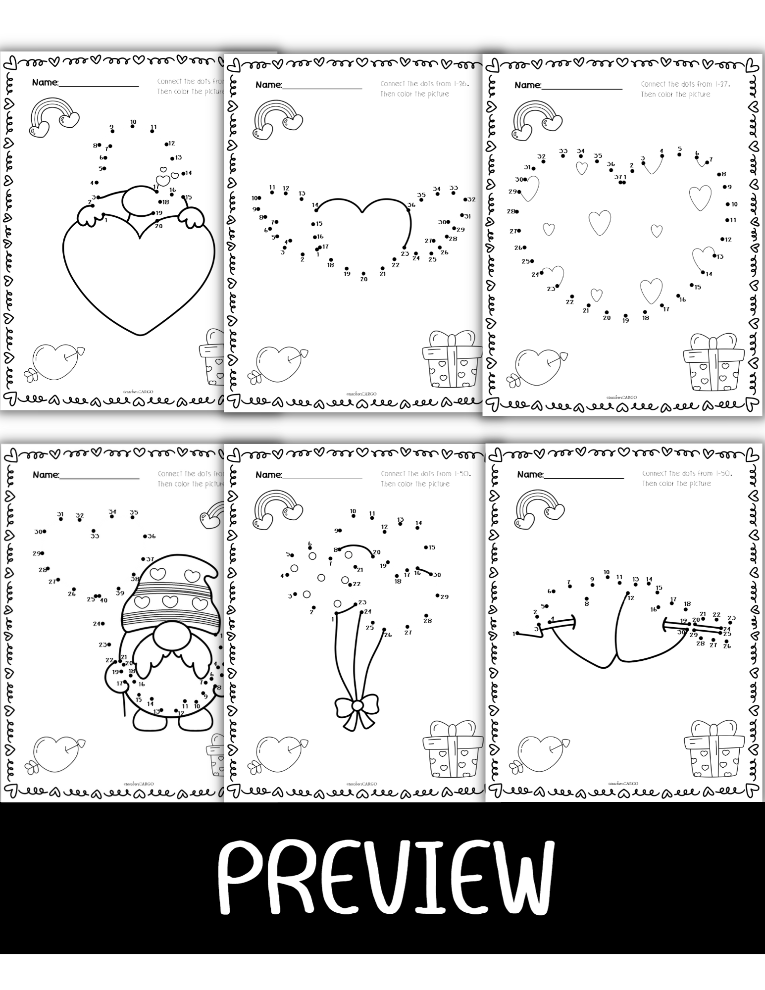 Dot To Dot Connect The Dots Valentine s Day Made By Teachers