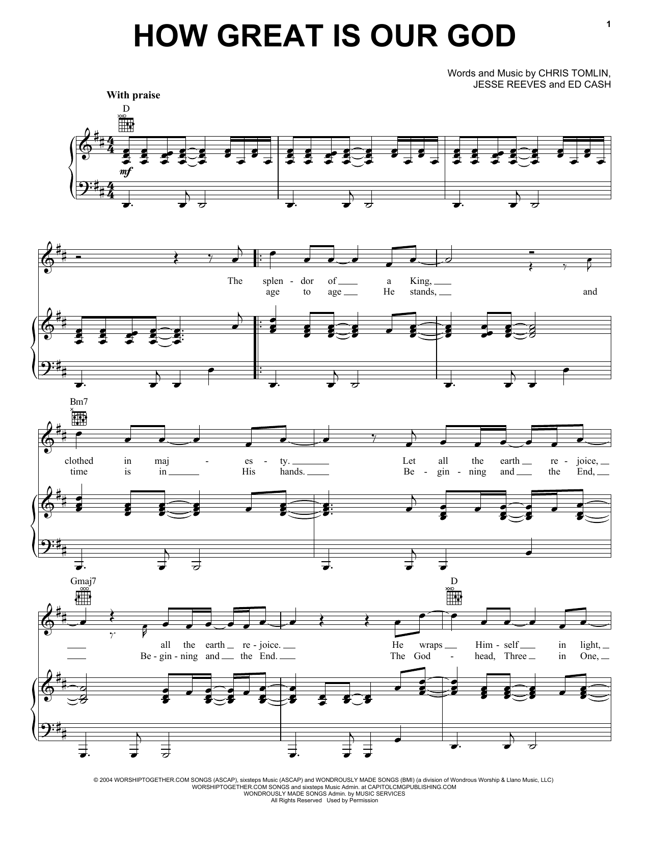 Download Chris Tomlin How Great Is Our God Sheet Music For Guitar Chords Lyrics Chords Lyrics PDF 85870