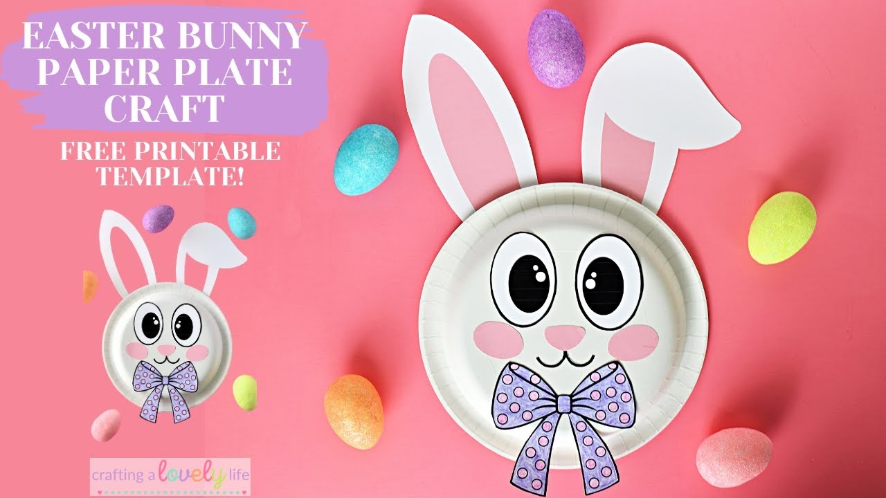 Easter Bunny Paper Plate Craft With Free Printable
