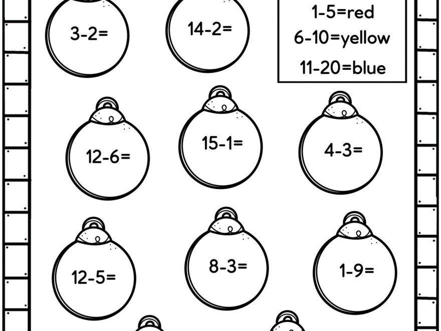 Easy Christmas Math Worksheets Free Kids Activity Zone