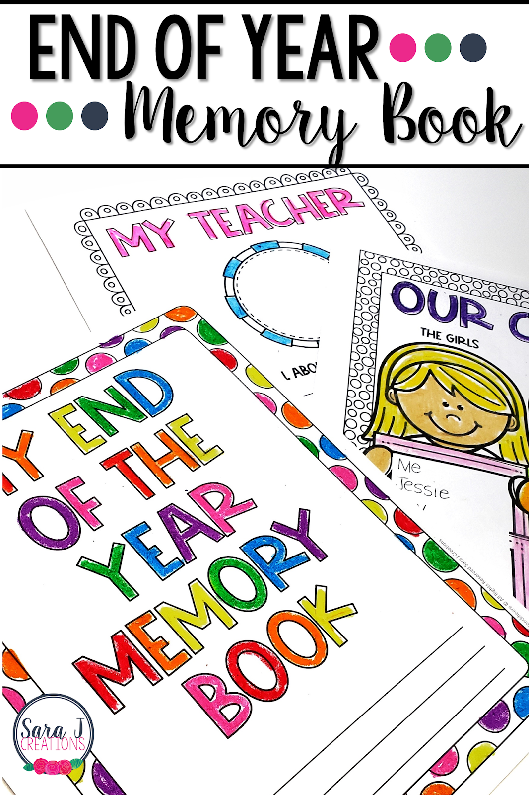 End Of The Year Memory Book Sara J Creations