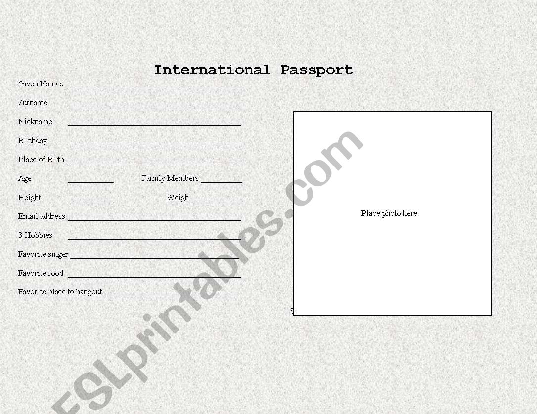 What Is Passport Printable Address