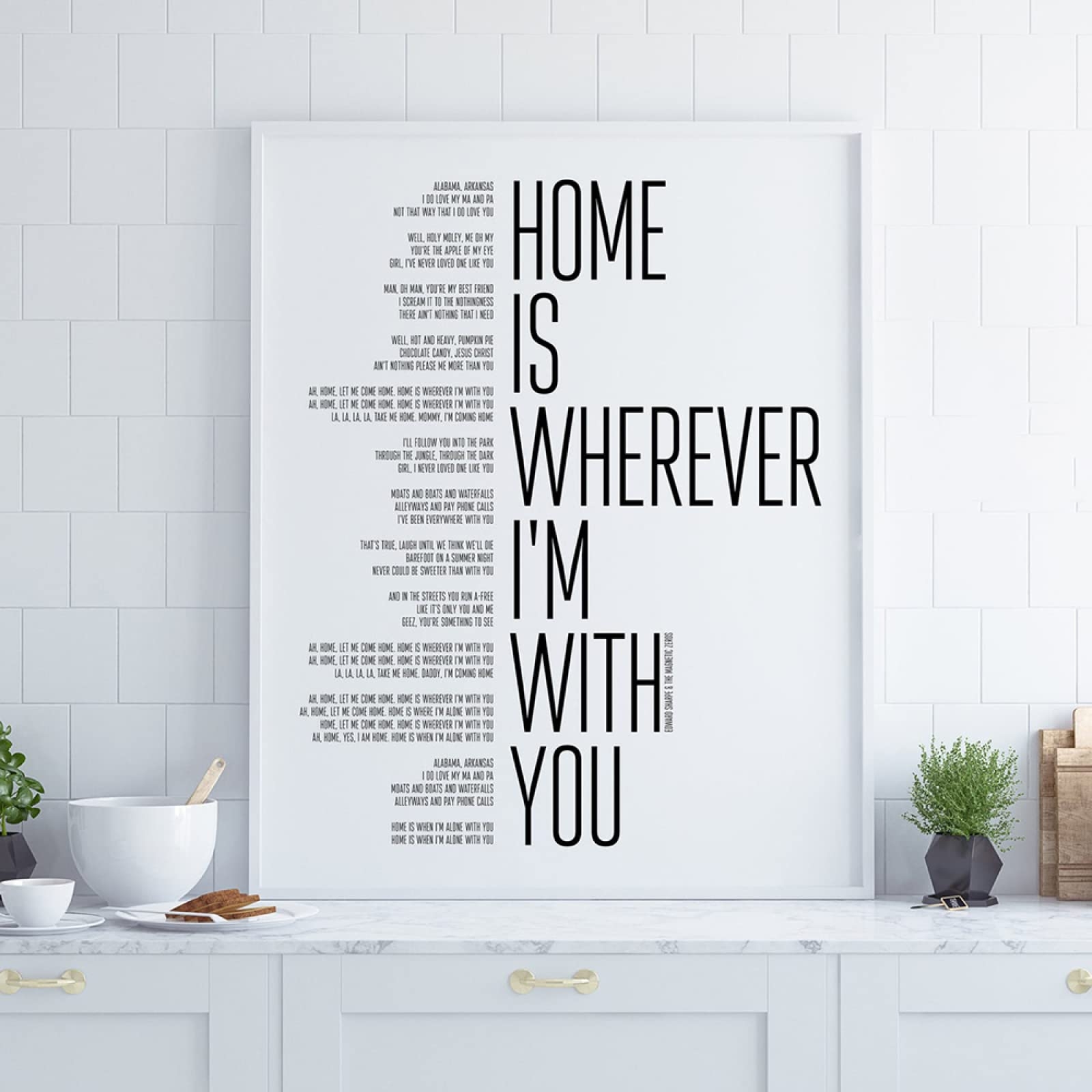 Family Lyric Song Quote Picture Home Ist Where I Am With You Poster Black White Wall Art Canvas Painting Print For Living Room 40 X 50 Cm No Frame Amazon de Home