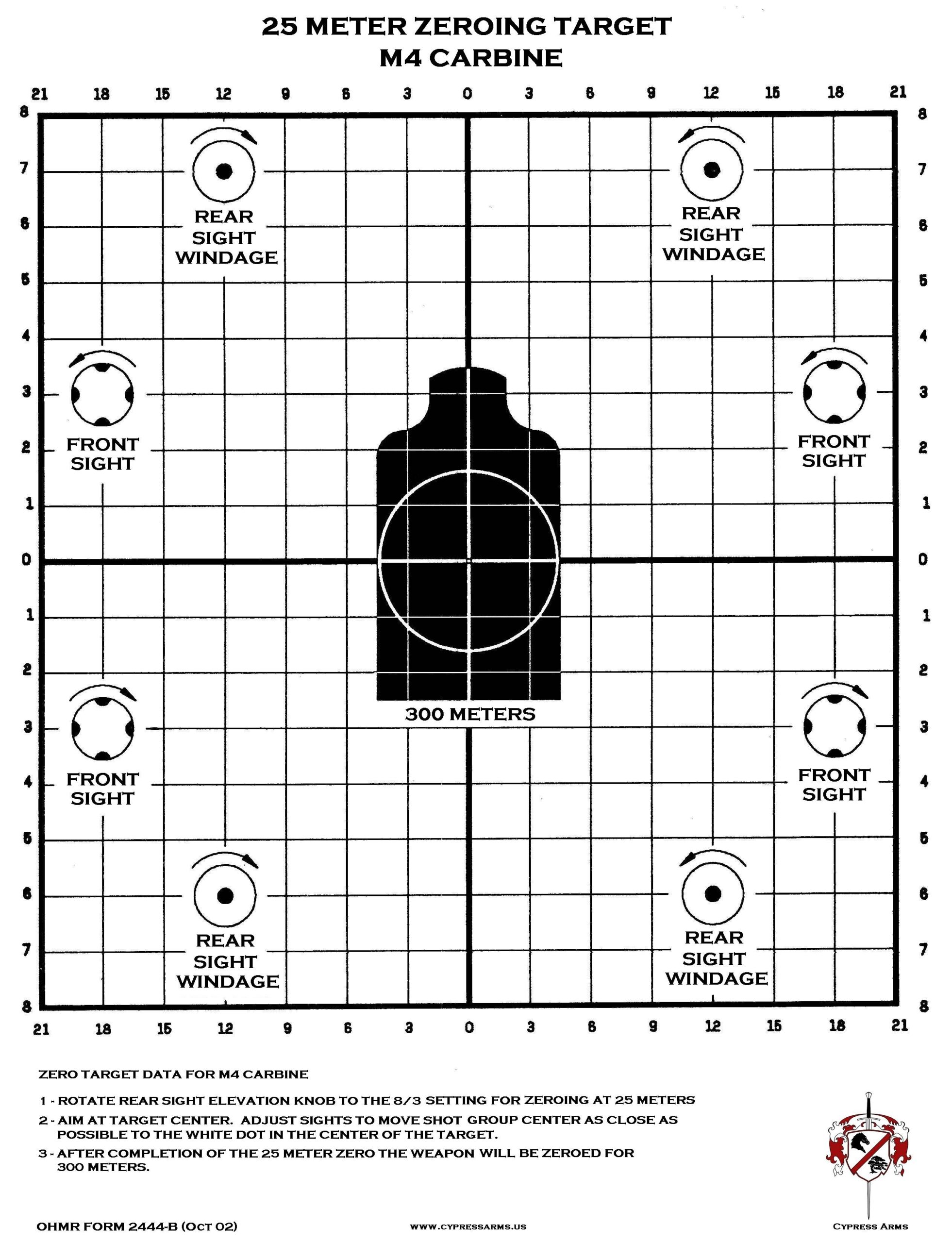 Printable Three Square Ar15 Target