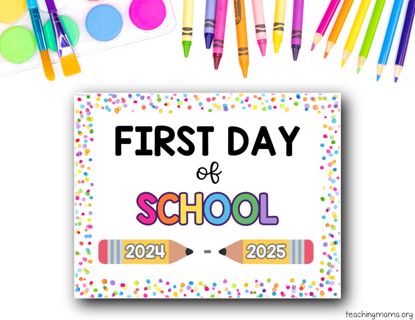 First Day Of Kindergarten Free Printable Sign