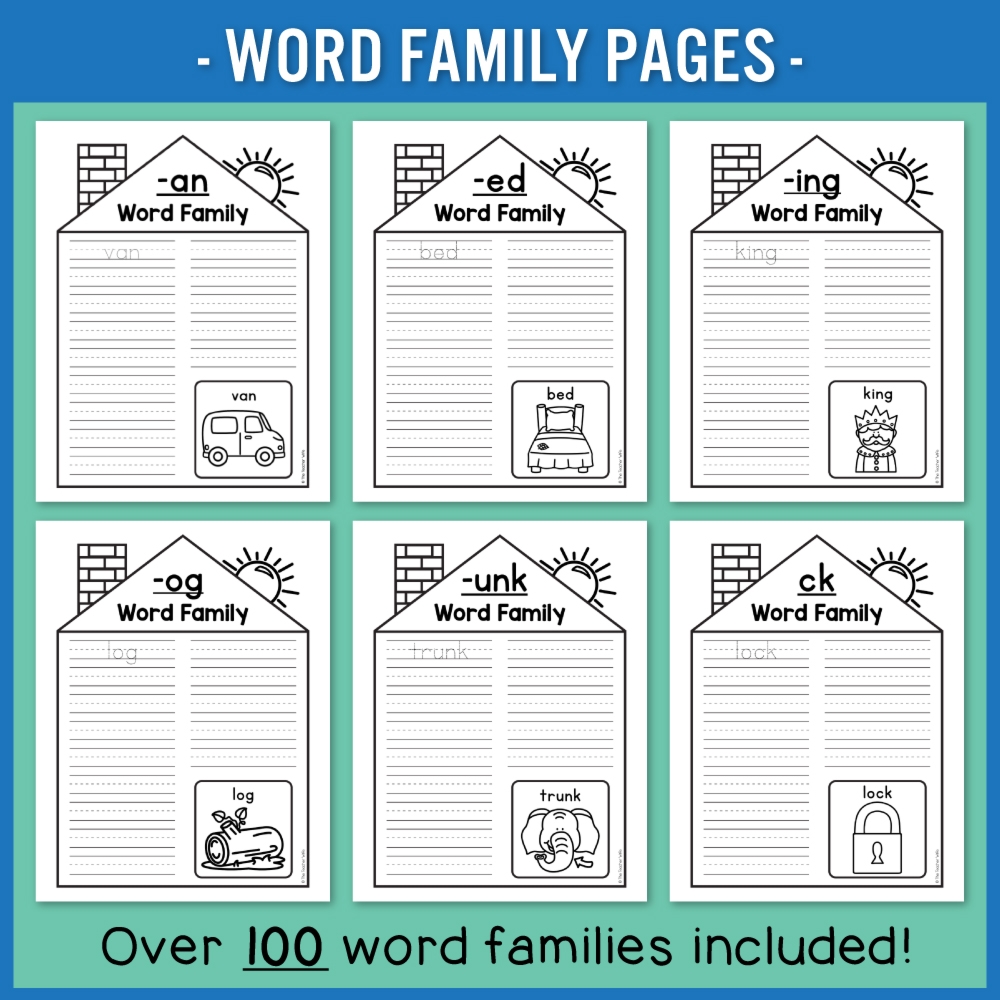 First Grade Word Families The Teacher Wife