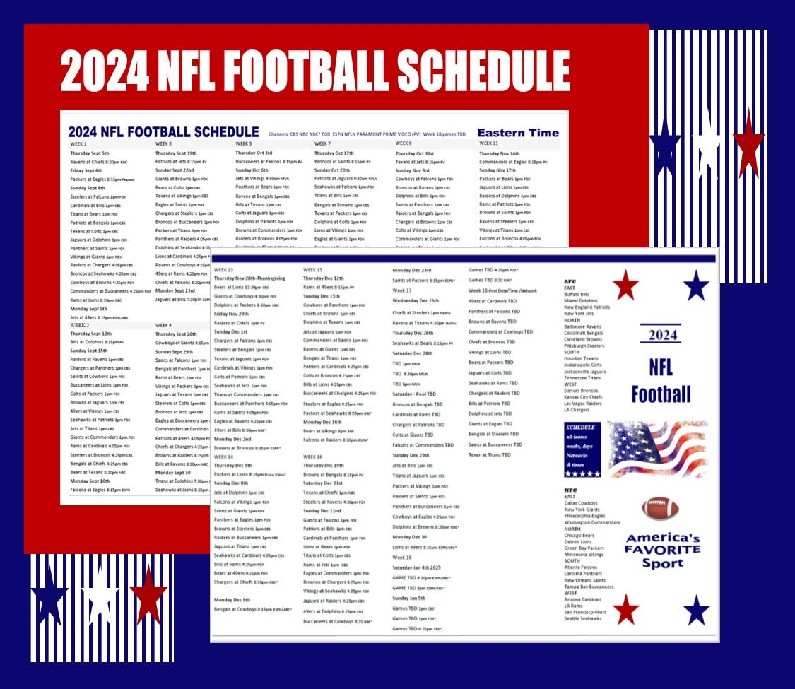 Week 4 Nfl Schedule Printable