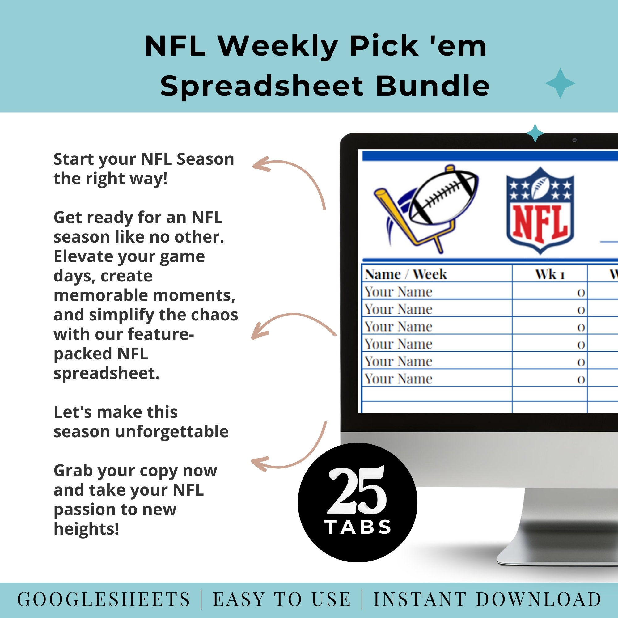 Nfl Week 5 Printable Pick Sheet