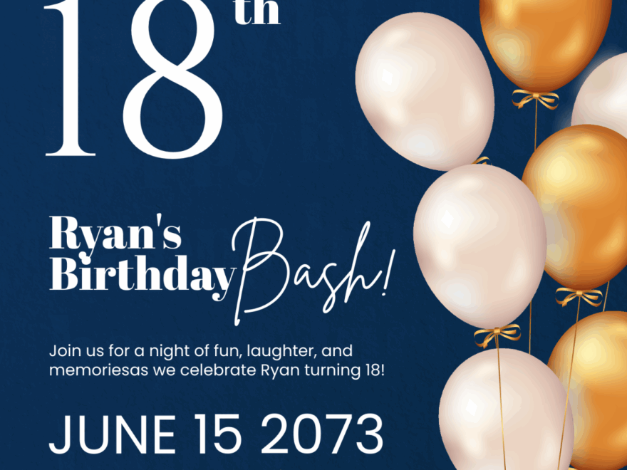 Free 18Th Birthday Invitation Templates Editable And Printable