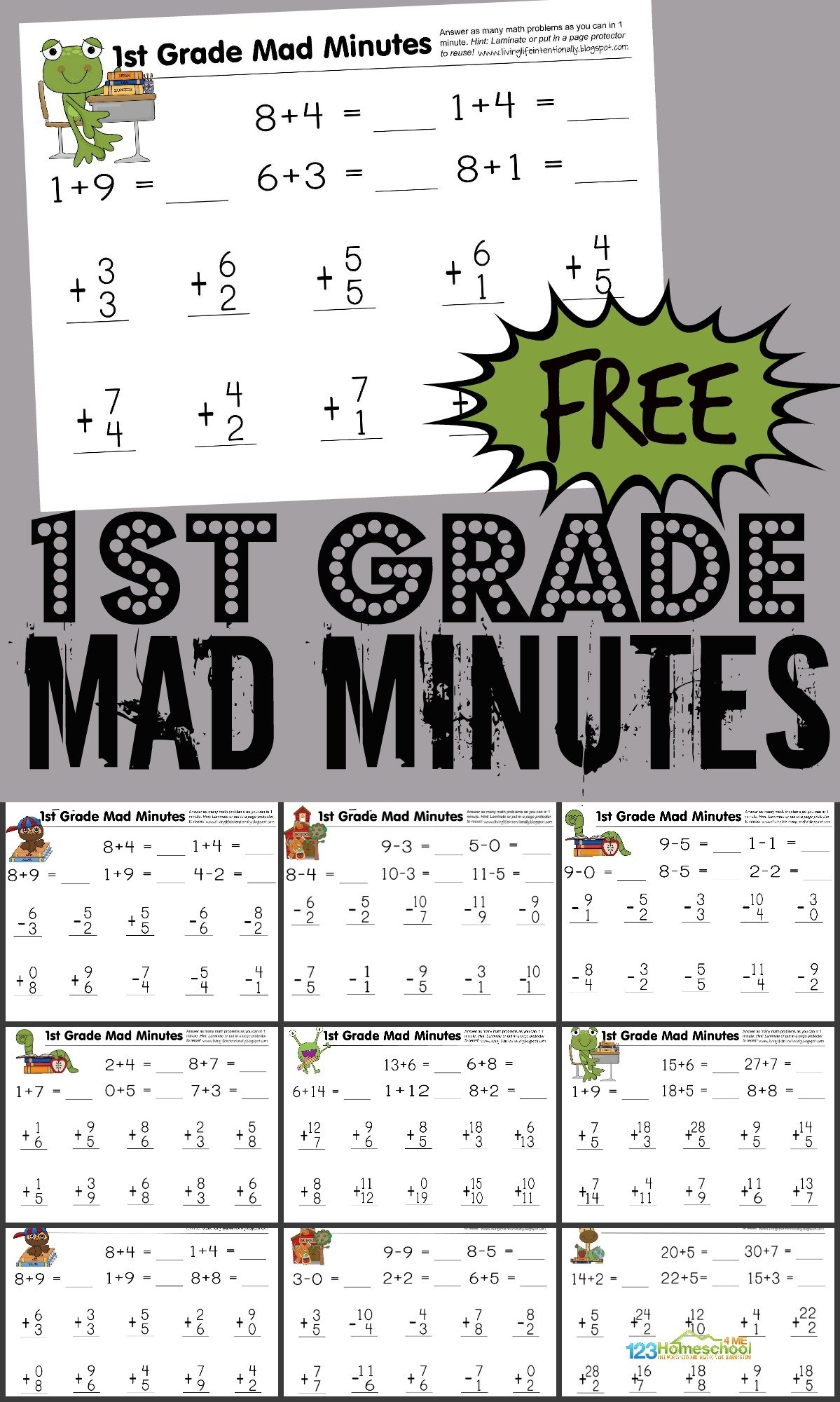Free First Grade Printable Worksheets