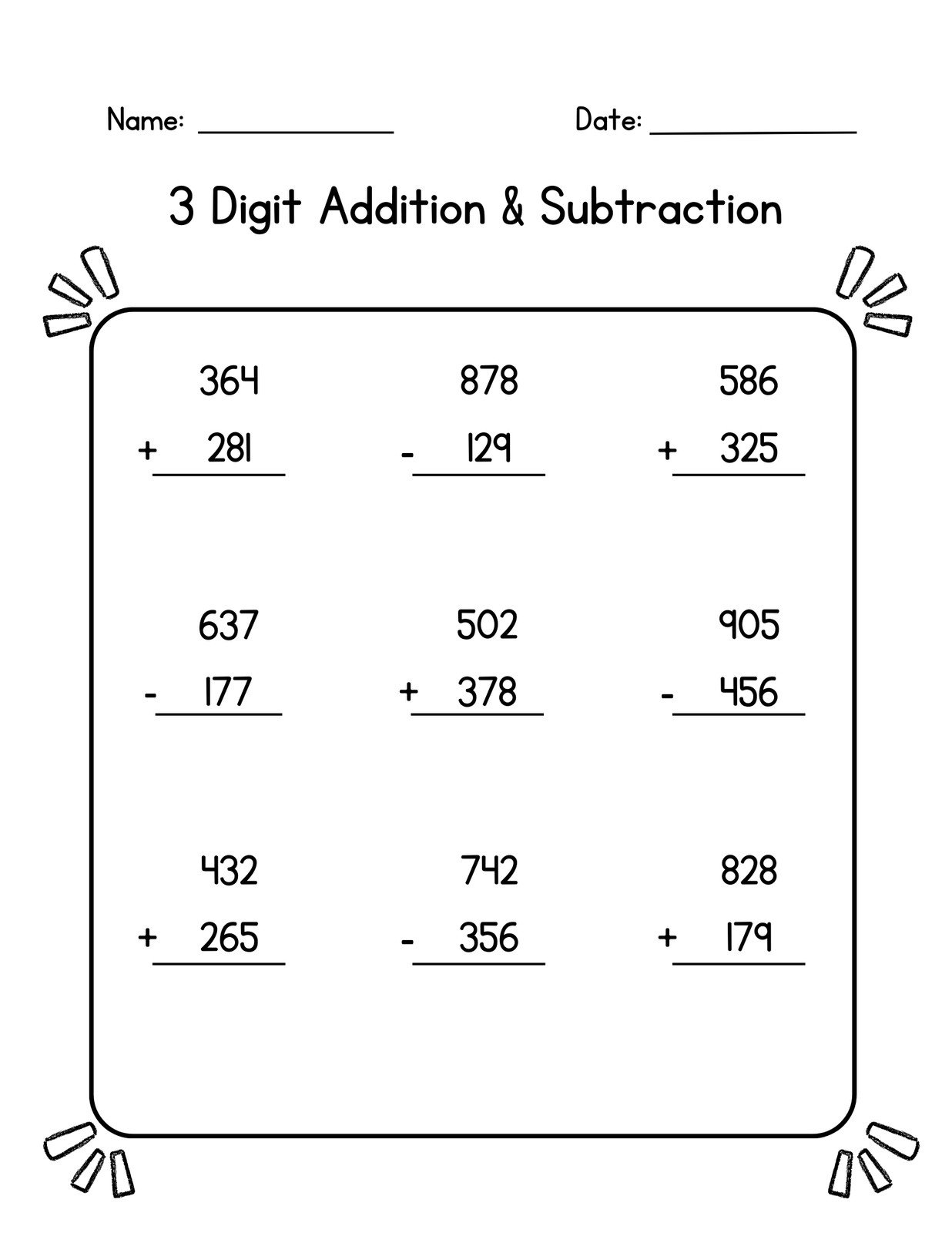 Fun Math Printables 3Rd Grade