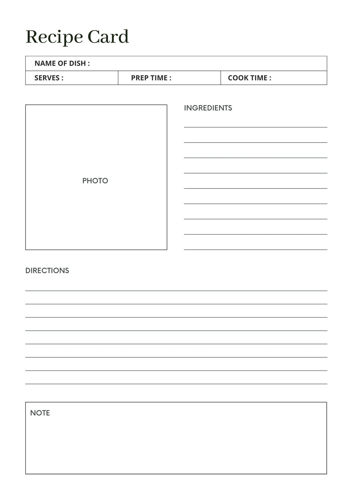 Free And Customizable Recipe Templates Canva