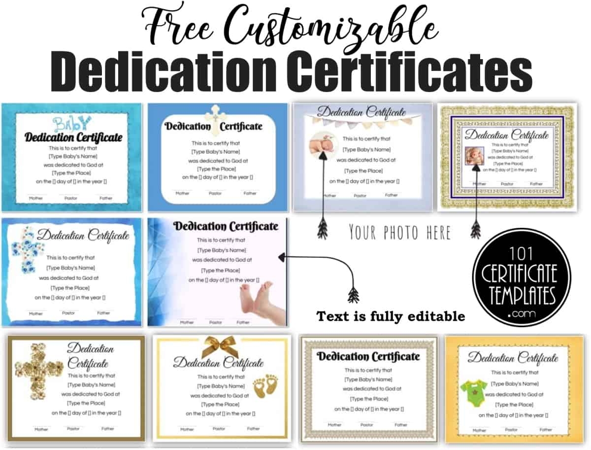 Free Printable Baby Dedication Certificates