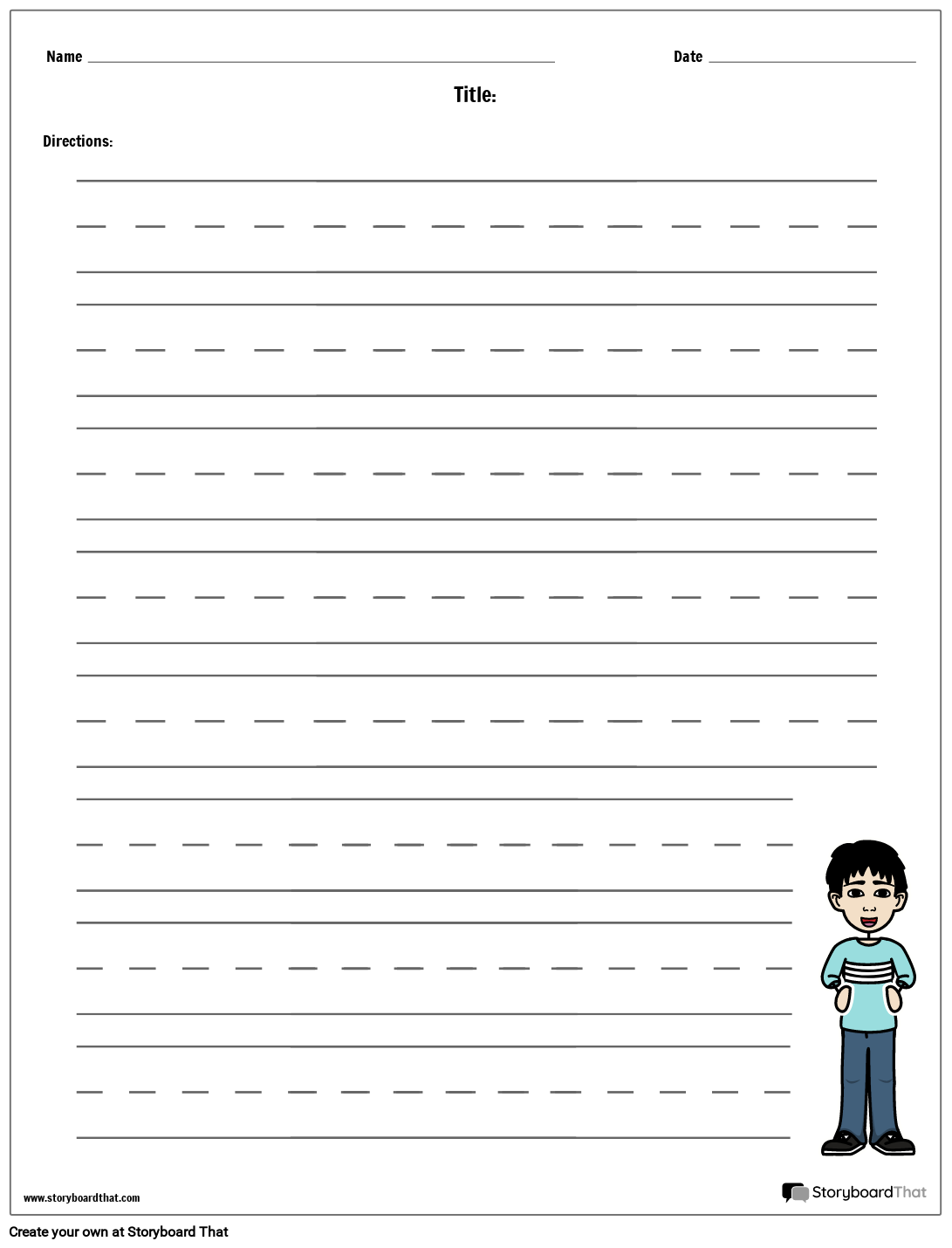 Make Your Own Printable Handwriting Worksheets