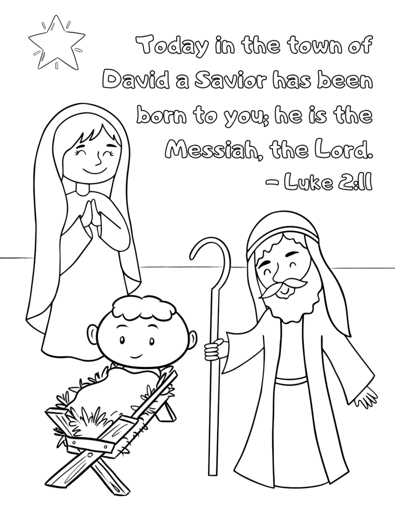 Free Printable Bible Christmas Coloring Pages