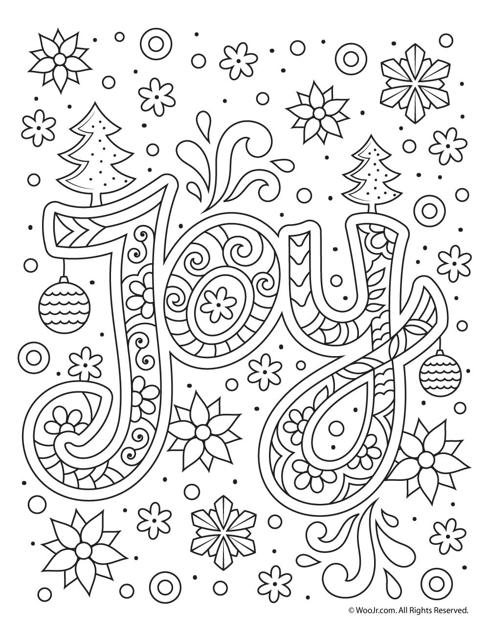 Hard Christmas Coloring Pages Printable