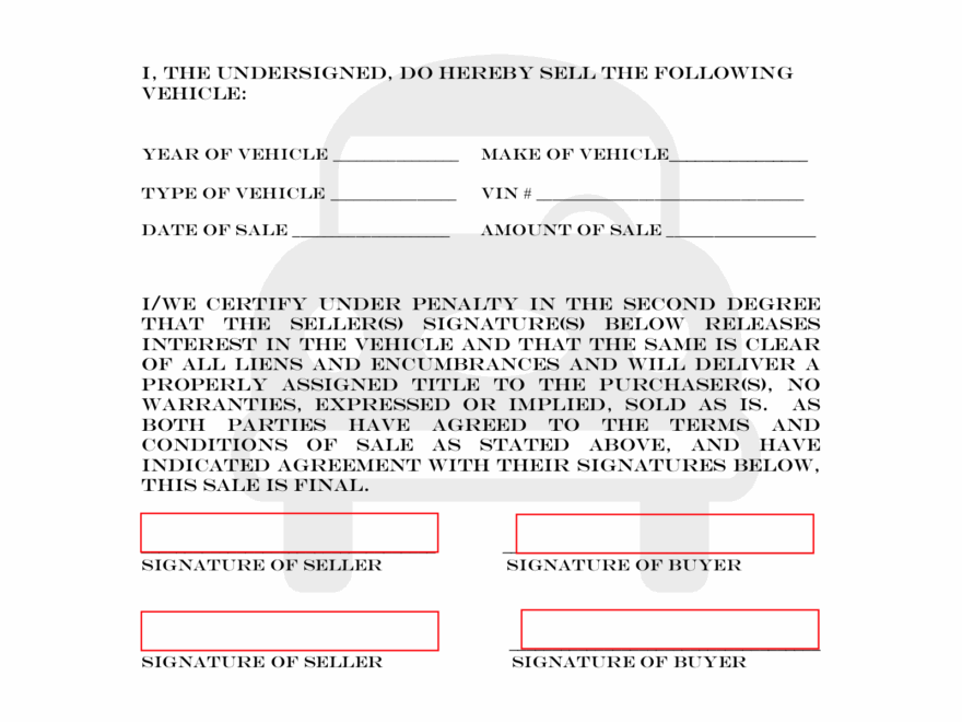 Free Colorado Motor Vehicle Bill Of Sale Forms PDF EForms