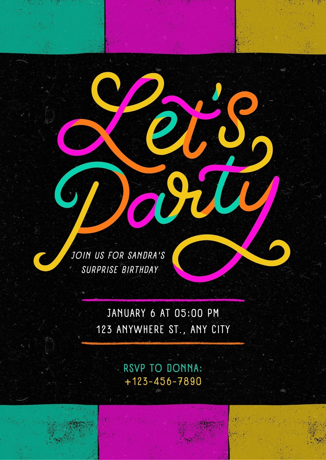 Free Custom Printable Surprise Party Invitation Templates Canva