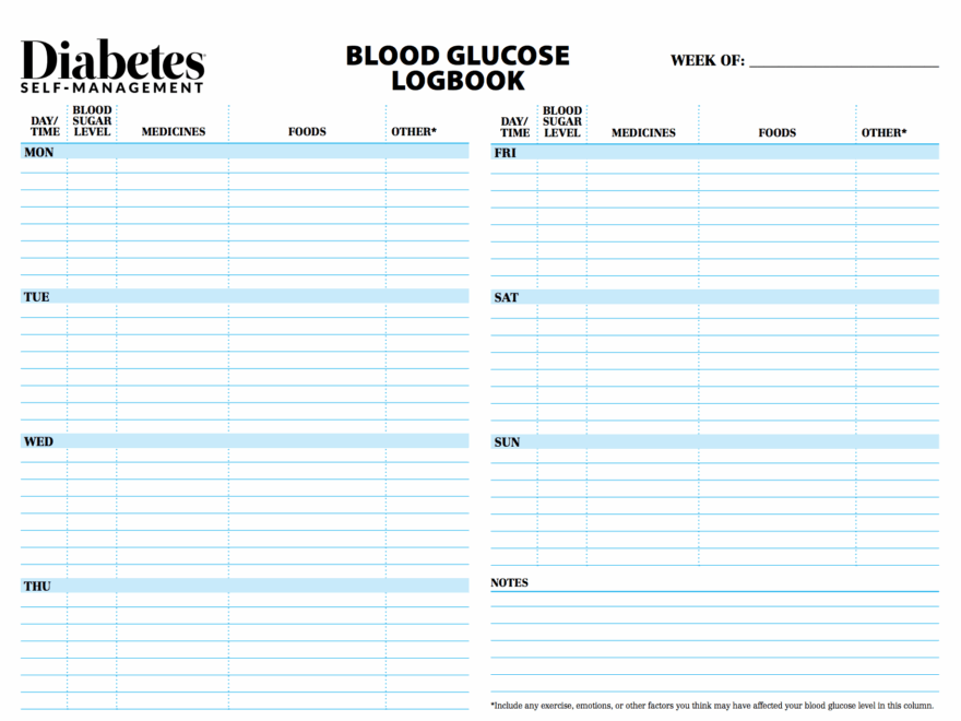 FREE Diabetes Logbook Diabetes Self Management