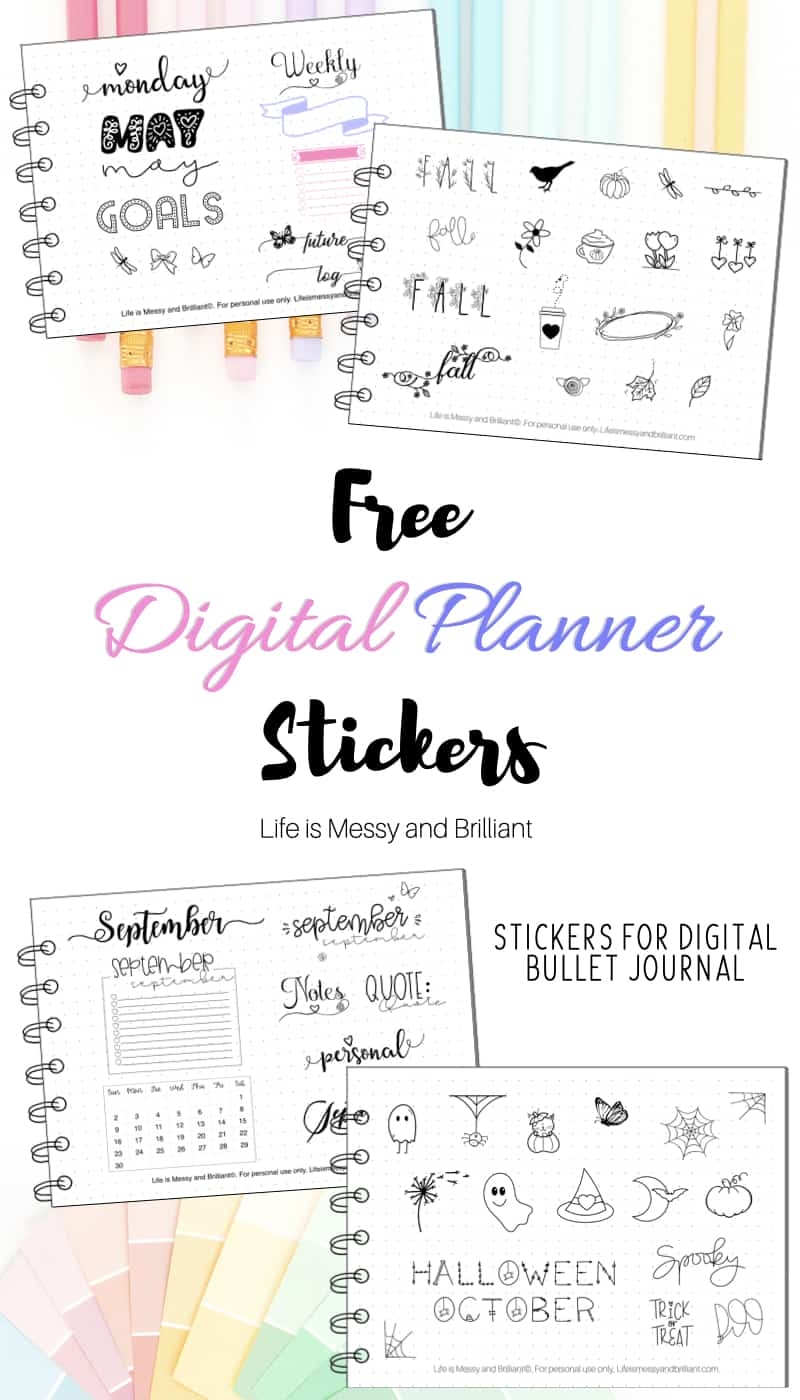 FREE Digital Planner Stickers For GoodNotes
