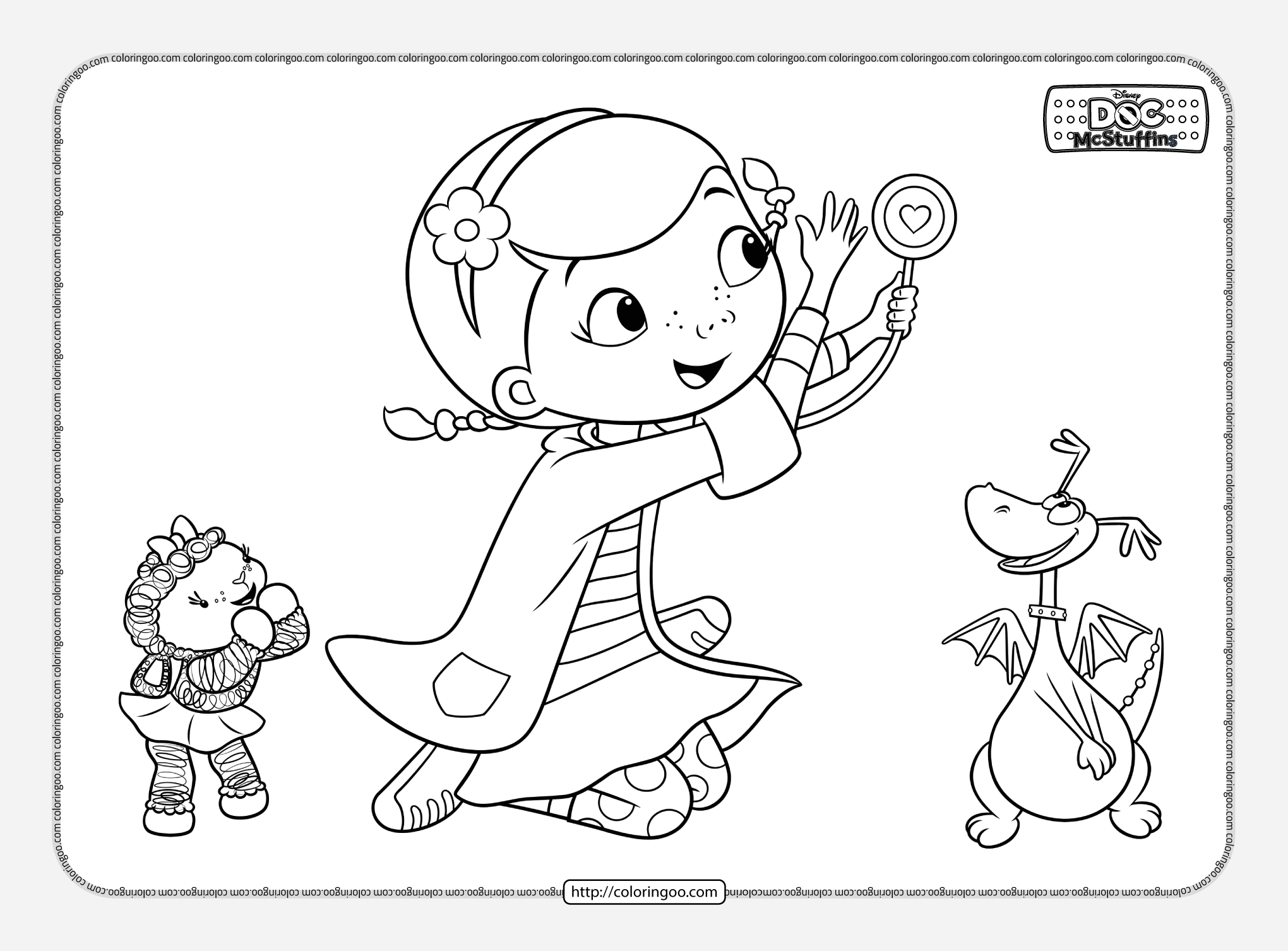 Free Dottie McStuffins Colouring Pages