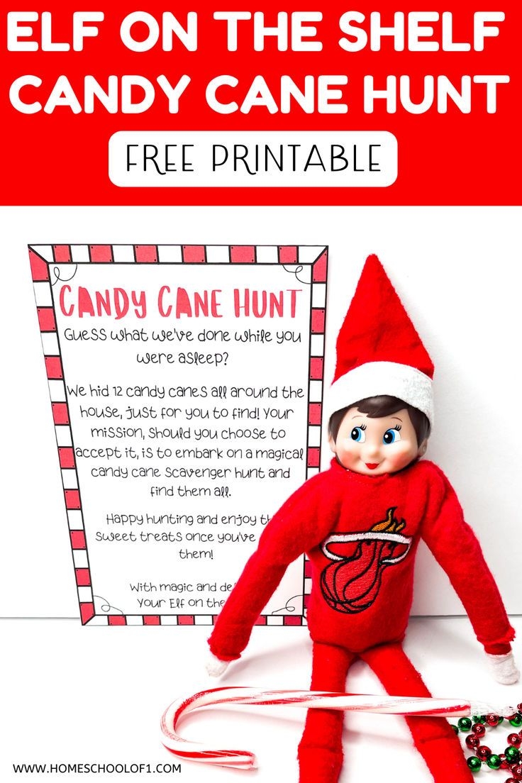 Free Elf On The Shelf Candy Cane Hunt Printable Fun Christmas Game