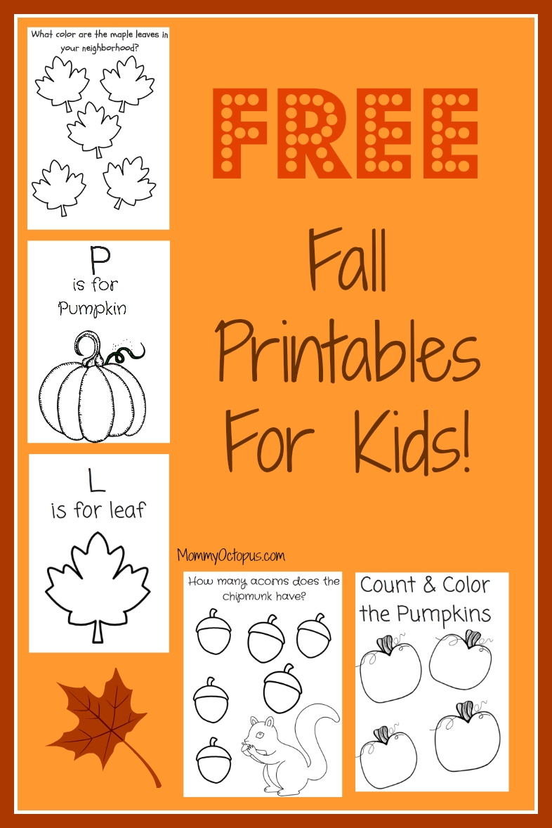 Fall Printable Activities For Toddlers