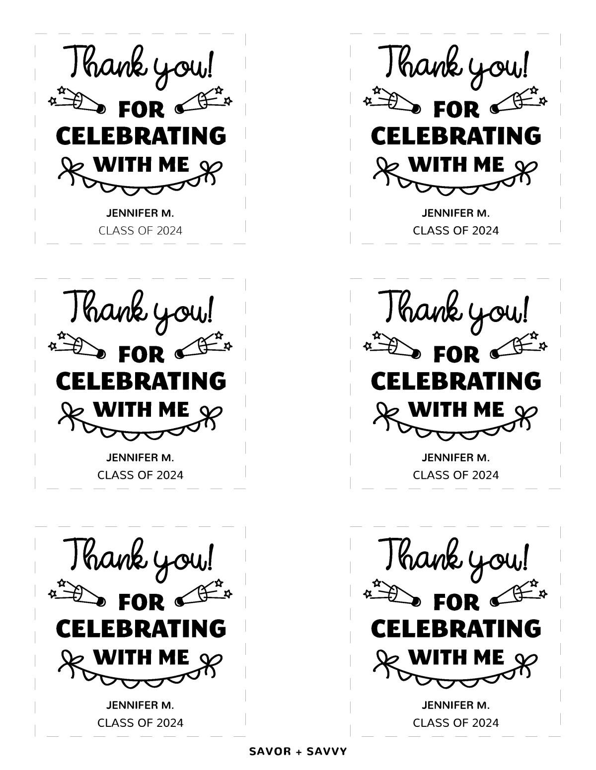 Free Graduation Party Printables Editable For Any Year Savor Savvy