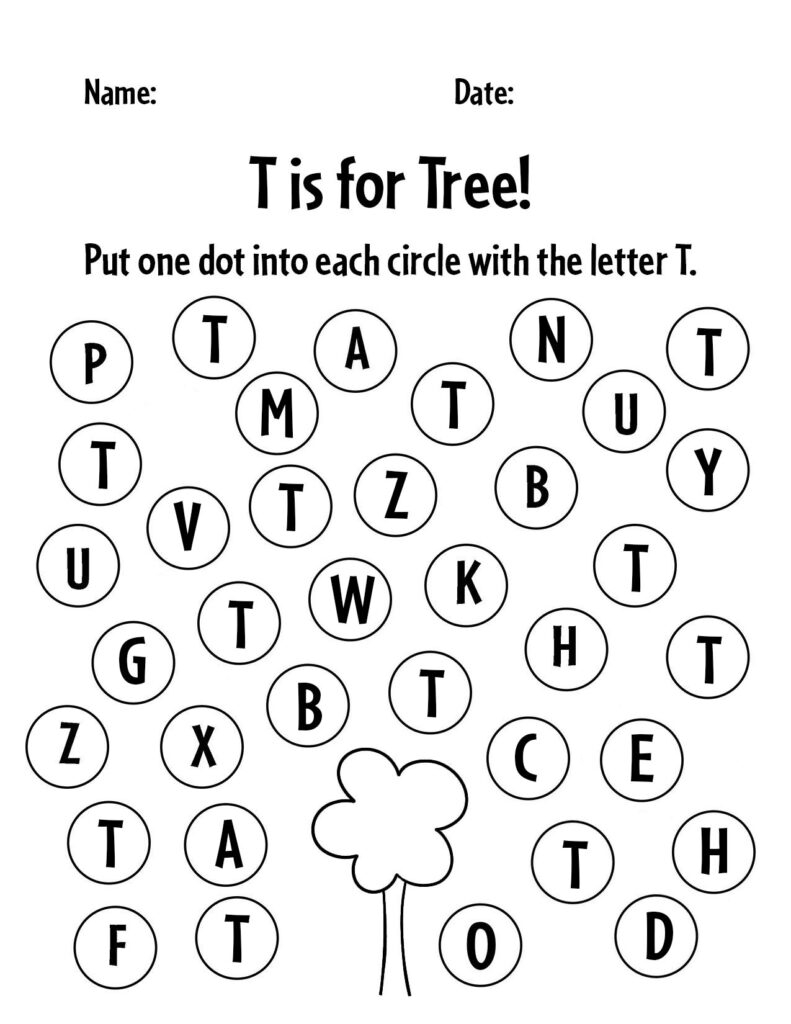 Free Printable Letter T Worksheets