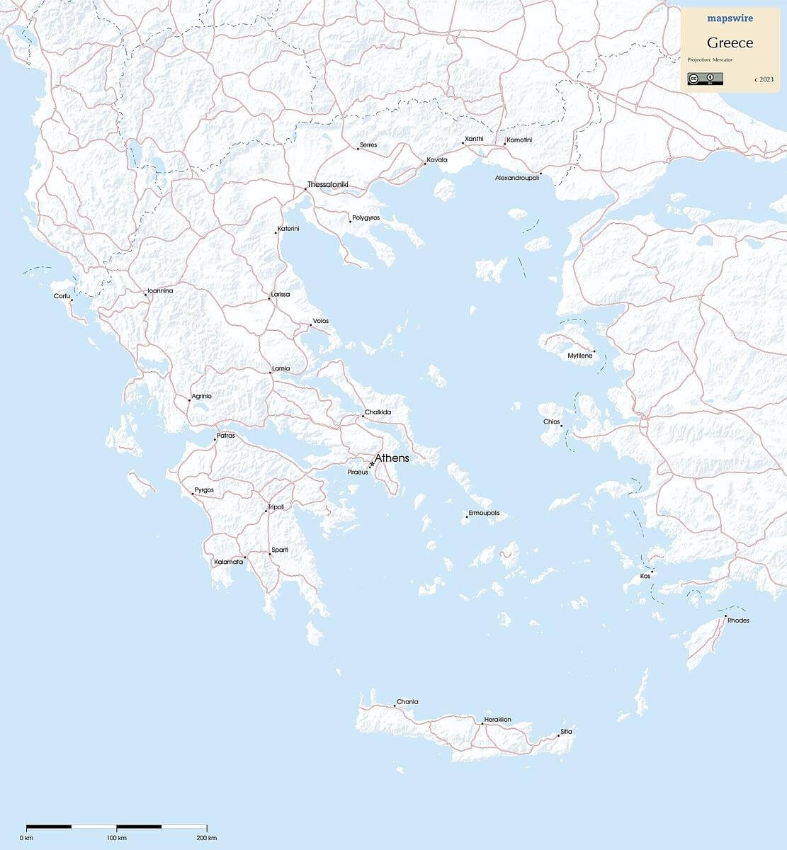 Printable Map Of Greece For Students