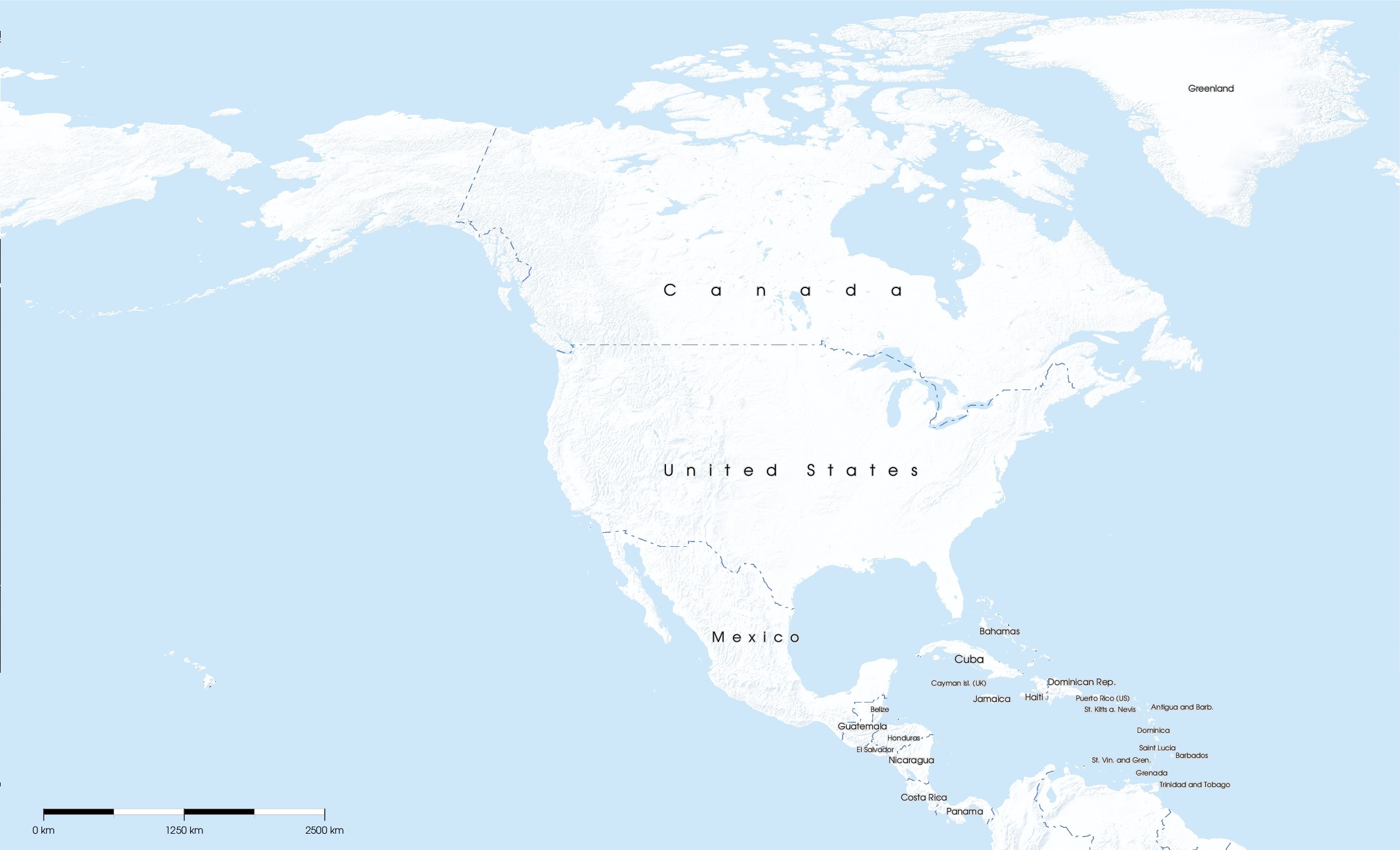 Printable Map Of Usa And Mexico